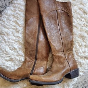 Knee high Ariat cowboy boots